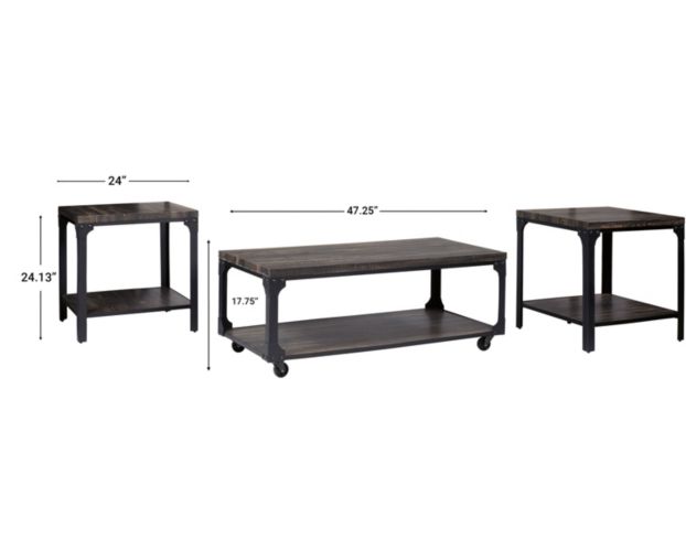 Ashley Jandoree Coffee Table and Two End Tables large image number 4