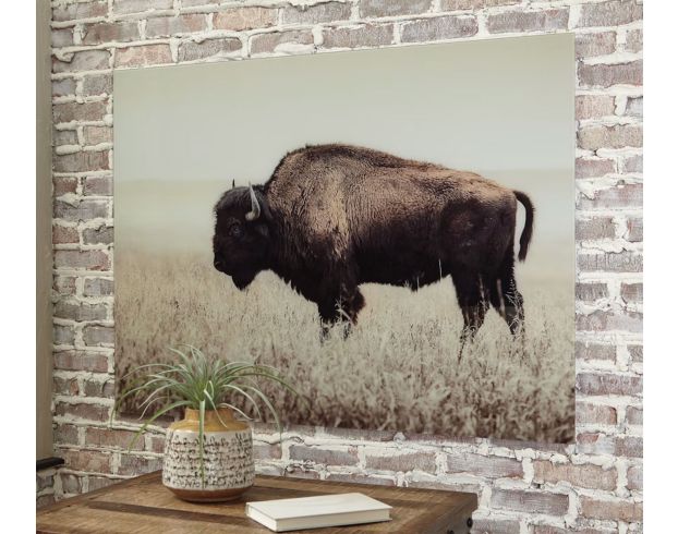 Ashley Accents Buffalo Glass Wall Art large image number 2