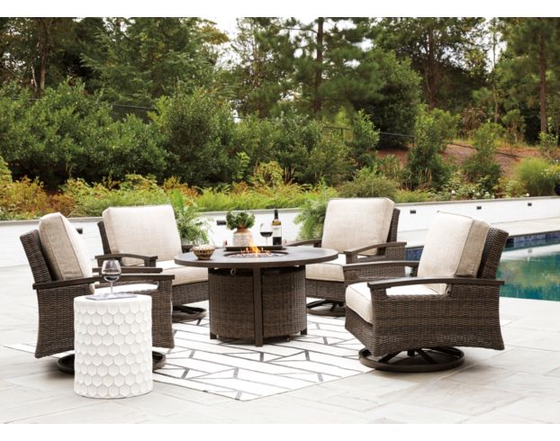 Ashley furniture patio best sale set with fire pit