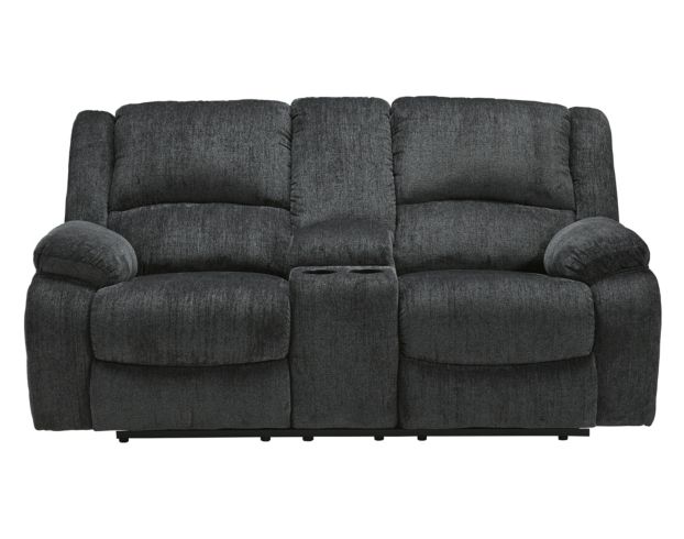 Ashley Draycoll Slate Reclining Loveseat with Console large image number 1