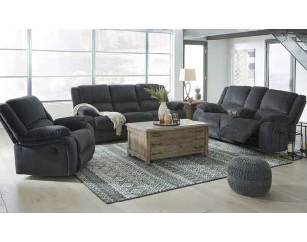 Ashley Draycoll Slate Reclining Loveseat with Console large image number 2