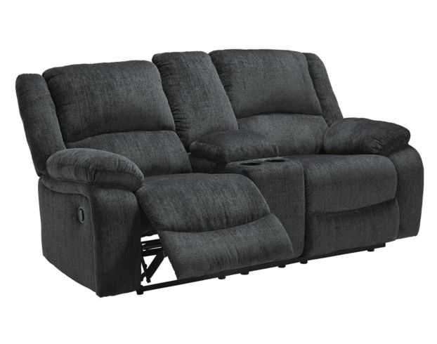 Ashley Draycoll Slate Reclining Loveseat with Console large image number 3