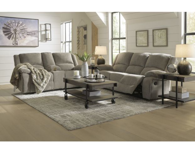 Ashley Draycoll Pewter Reclining Loveseat with Console large image number 2
