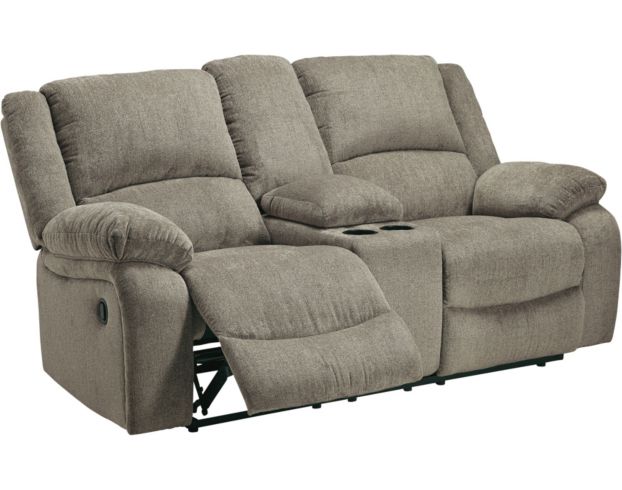 Ashley Draycoll Pewter Reclining Loveseat with Console large image number 3
