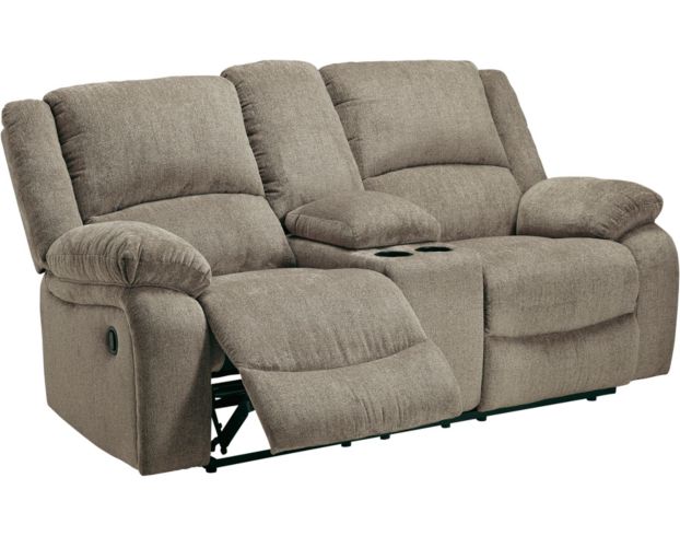 Ashley Draycoll Pewter Reclining Loveseat with Console large image number 3