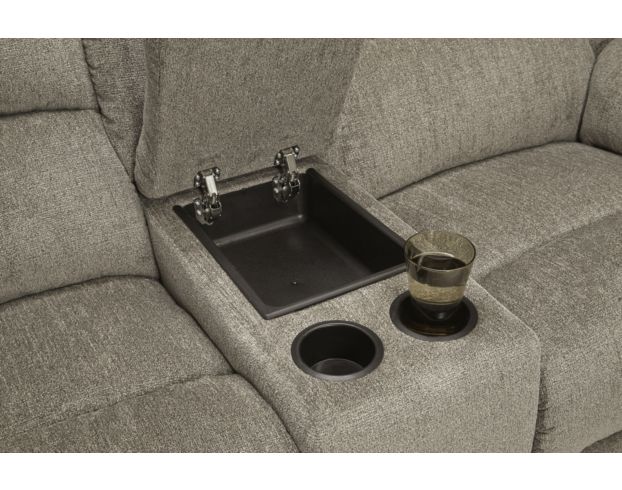 Ashley Draycoll Pewter Reclining Loveseat with Console large image number 4