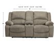 Ashley Draycoll Pewter Reclining Loveseat with Console small image number 5