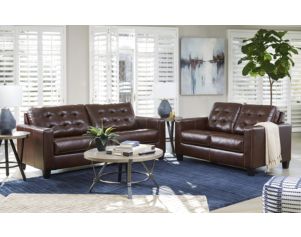 Ashley Altonbury Walnut Leather Sofa