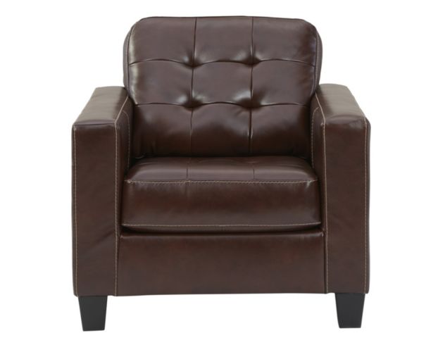 Ashley Altonbury Walnut Leather Chair large image number 1