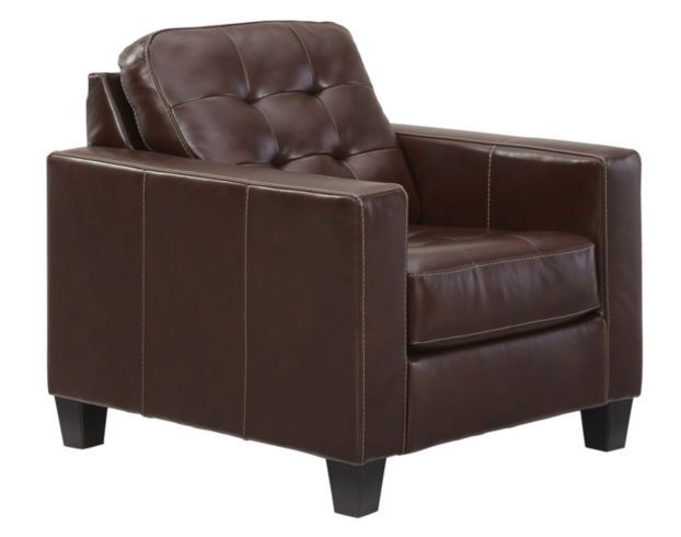 Ashley Altonbury Walnut Leather Chair large image number 3
