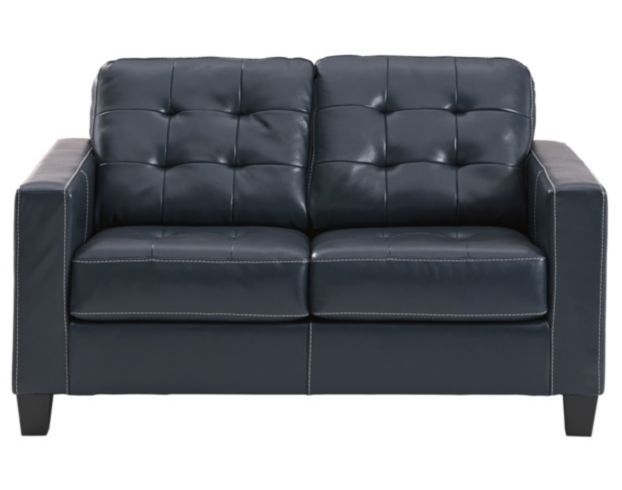 Ashley Altonbury Blue Leather Loveseat, Blue Leather Sofa Ashley Furniture