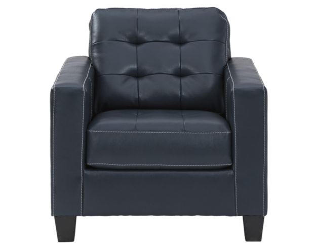 Ashley Altonbury Blue Leather Chair large image number 1