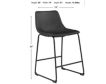Ashley Centiar Black Counter Stool small image number 4