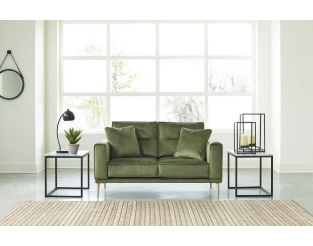 Ashley Macleary Moss Loveseat large image number 3