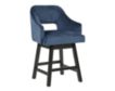 Ashley Tallenger Blue Swivel Counter Stool small image number 1