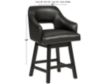 Ashley Tallenger Black Swivel Counter Stool small image number 5