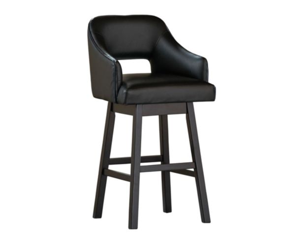 Black leather barstool online with back