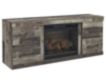 Ashley Derekson TV Stand with Log Fireplace small image number 1