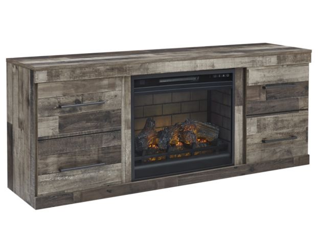 Ashley Derekson TV Stand with Log Fireplace large image number 1