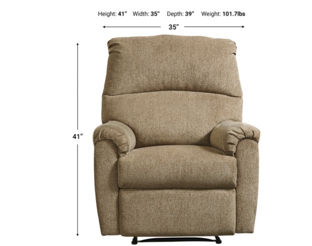 Ashley Nerviano Mocha Wall Recliner large image number 4