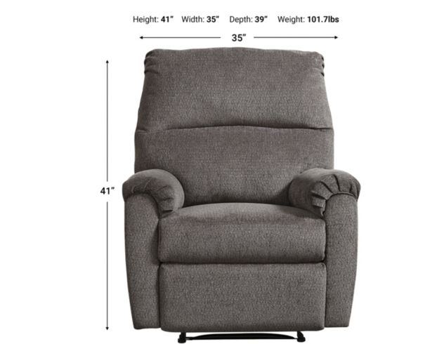 Ashley Nerviano Gray Wall Recliner large image number 4