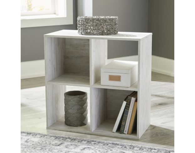 Ashley Paxberry Whitewash Four Cube, Whitewash 4 Shelf Bookcase