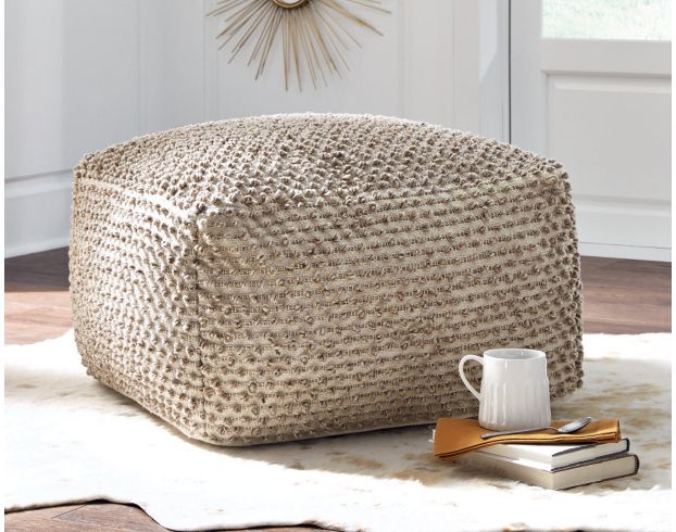 Ashley Hedy Natural Pouf large image number 4