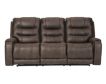 Ashley Yacolt Brown Power Recline Sofa small image number 1