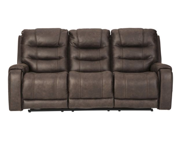 Ashley Yacolt Brown Power Recline Sofa large image number 1