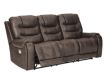 Ashley Yacolt Brown Power Recline Sofa small image number 3