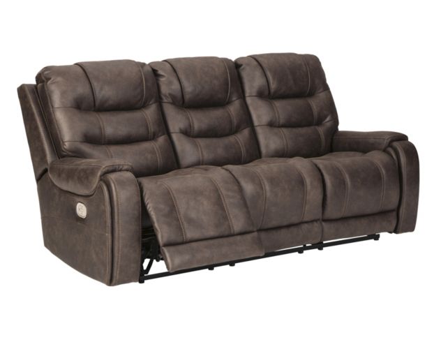 Ashley Yacolt Brown Power Recline Sofa large image number 3