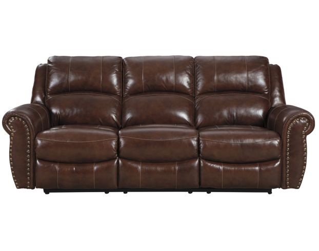 Ashley Bingen Leather Reclining Sofa large image number 1