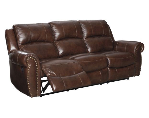 Ashley Bingen Leather Reclining Sofa large image number 3