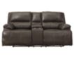 Ashley Ricmen Leather Power Recline Console Loveseat small image number 1