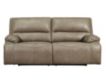 Ashley Ricmen Putty Leather Power Recline Sofa small image number 1