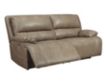 Ashley Ricmen Putty Leather Power Recline Sofa small image number 3