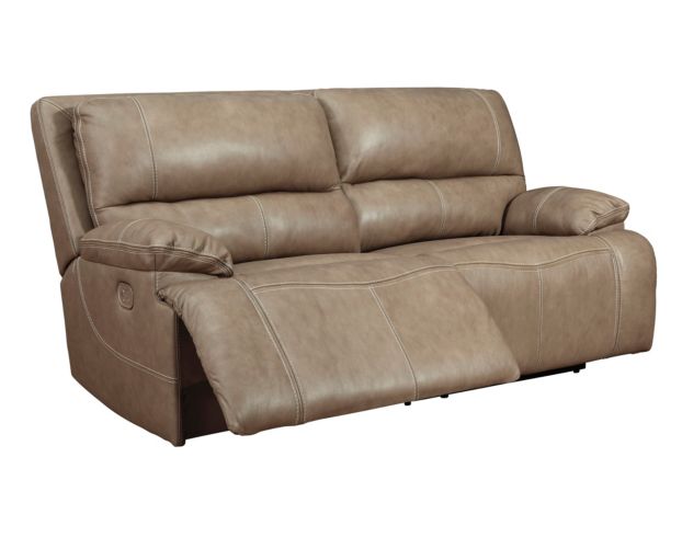 Ashley Ricmen Putty Leather Power Reclining Sofa large image number 3