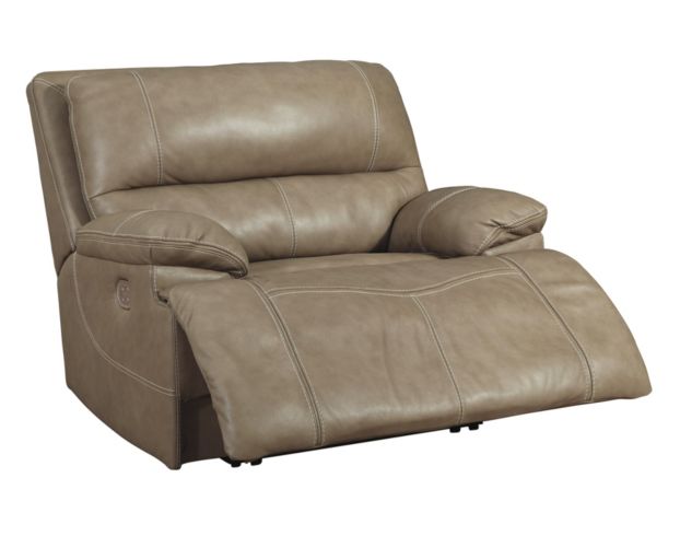 Ashley Ricmen Putty Leather Power Recliner large image number 3