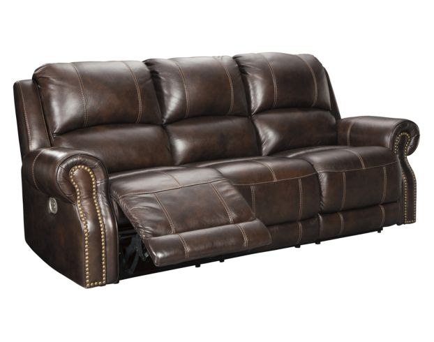 Ashley Buncrana Power Reclining Leather Sofa large image number 3