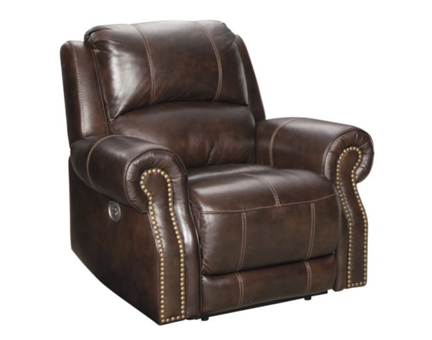 Ashley Buncrana Leather Power Recliner large image number 1