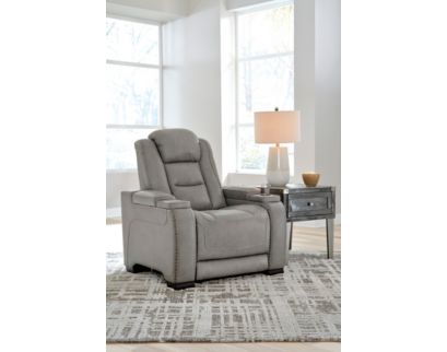 Ashley Man-Den Leather Power Recliner