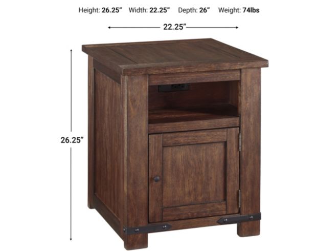 Ashley Budmore End Table with Power Port large image number 4