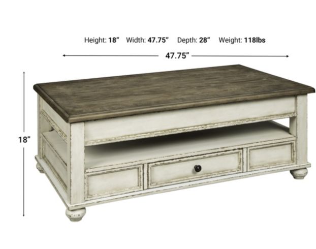 Ashley Realyn Lift-Top Coffee Table large image number 6