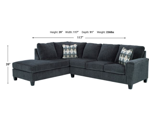 Ashley Abinger Smoke 2-Piece Sectional with Left Chaise large image number 3