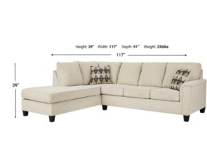 Ashley Abinger Natural 2-Piece Sectional with Left Chaise