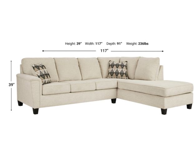 Ashley Abinger Natural 2-Piece Right-Facing Sectional large image number 3