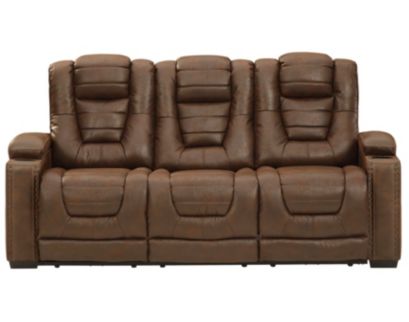 Ashley Owner's Box Power Reclining Sofa with Drop Down Table