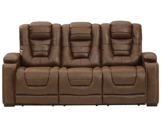 Ashley Owner's Box Power Reclining Sofa with Drop Down Table large image number 1