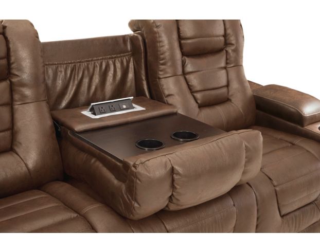 Ashley Owner's Box Power Reclining Sofa with Drop Down Table large image number 4