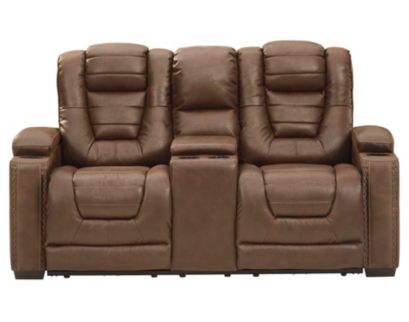 Ashley Owner's Box Power Recline Console Loveseat